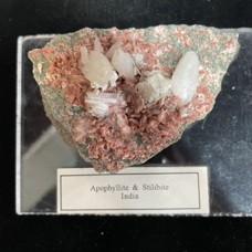 Apophyllite on Stilbite