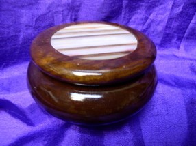 Jewelry Box with Agate inlay Lid Agate - Small