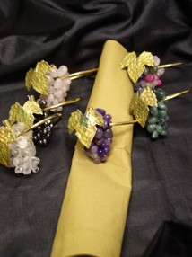 Napkin Holders - Gemstone Grape Clusters