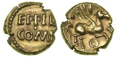 Gold coin with Pegasus