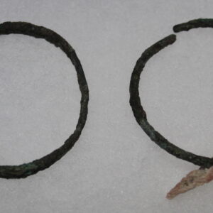 A Pair of Pre-Columbian Copper Earrings