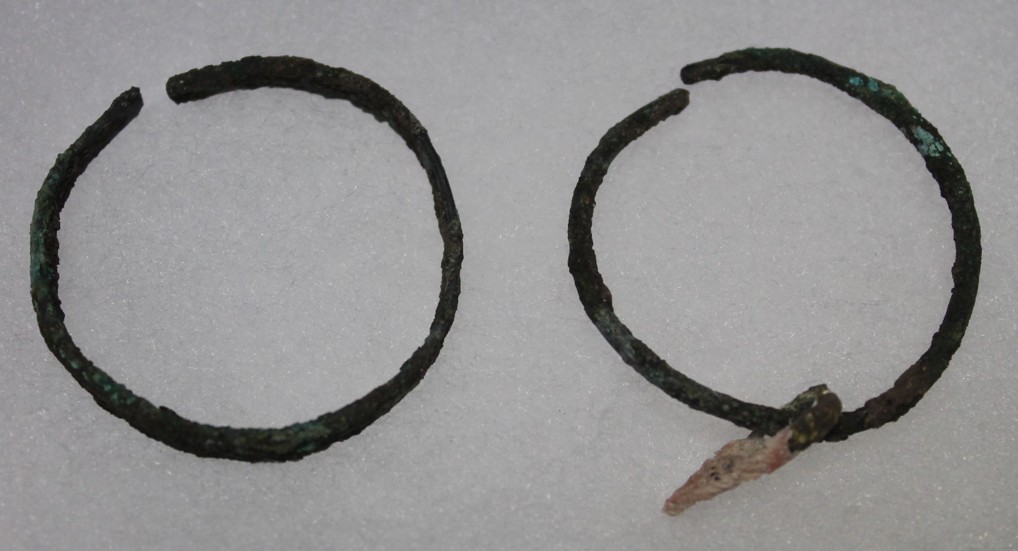 A Pair of Pre-Columbian Copper Earrings