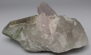 Quartz and Clevelandite Green Tourmaline and Kunzite