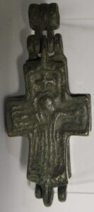 Bronze Reliquary Cross with Christ & John the Baptist
