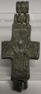 Bronze Reliquary Cross with Christ & John the Baptist