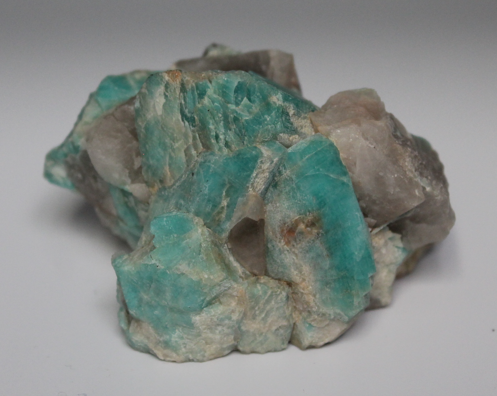 Amazonite with smoky quartz
