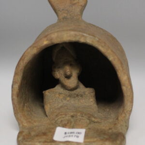 Colima Terracotta Figure seated inside canopy