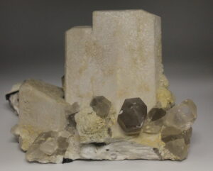 Feldspar, Topaz, Quartz, Black Tourmaline and Clevelandite